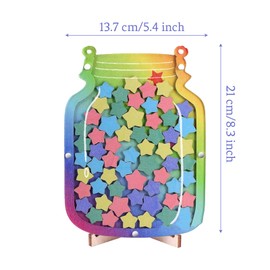 Nujvnuj Reward Glass for Children, Reward Glass for Good Behavior of Children, Magnetic Reward Glass for Positive Attitude, Inspirational Behavior Star Reward Glass