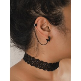 Sacina Goth Punk Spike Earrings, Ear Cuff Earrings, Gothic Earrings, Punk Earrings, Emo Earrings, Grunge Earrings, Black Earrings, Christmas Jewelry Gifts for Women