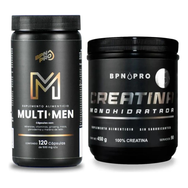 Creatina Monohidratada Pura Y Multivitaminico Para Hombres Sabor Creatina y