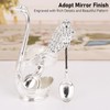 Coffee Spoon Holder Elegant Swan Shaped Alloy Mirror Polish Rich