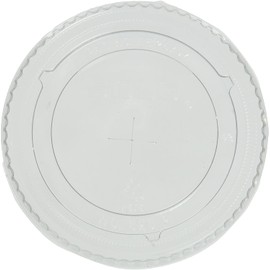 SOLO Cup Company - Ultra Clear Flat Cold Cup Lids f/16-24 oz Cups, PET, 100/Pack