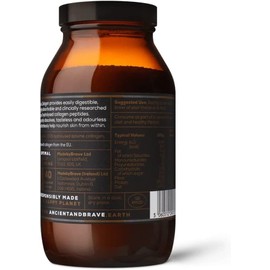 Ancient + Brave True Collagen 200g - Grass-Fed Bovine Collagen Powder - 100% Hydrolysed Collagen Peptides (Type 1) - High Protein, Fasting, Keto - Skin, Hair & Nail Health