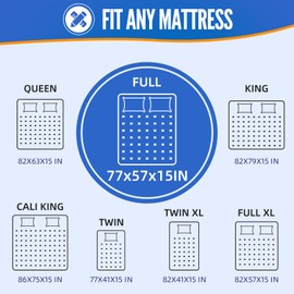 BAGAIL Mattress Bags for Moving, Mattress Covers with Heavy Duty Handles, Reusable Mattress Storage Bag for Moving Supplies(Blue, Full)