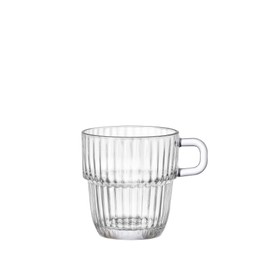 Bormioli Rocco Barshine 8.5 oz. Stackable Tea or Coffee Cups, Clear, Set of 12