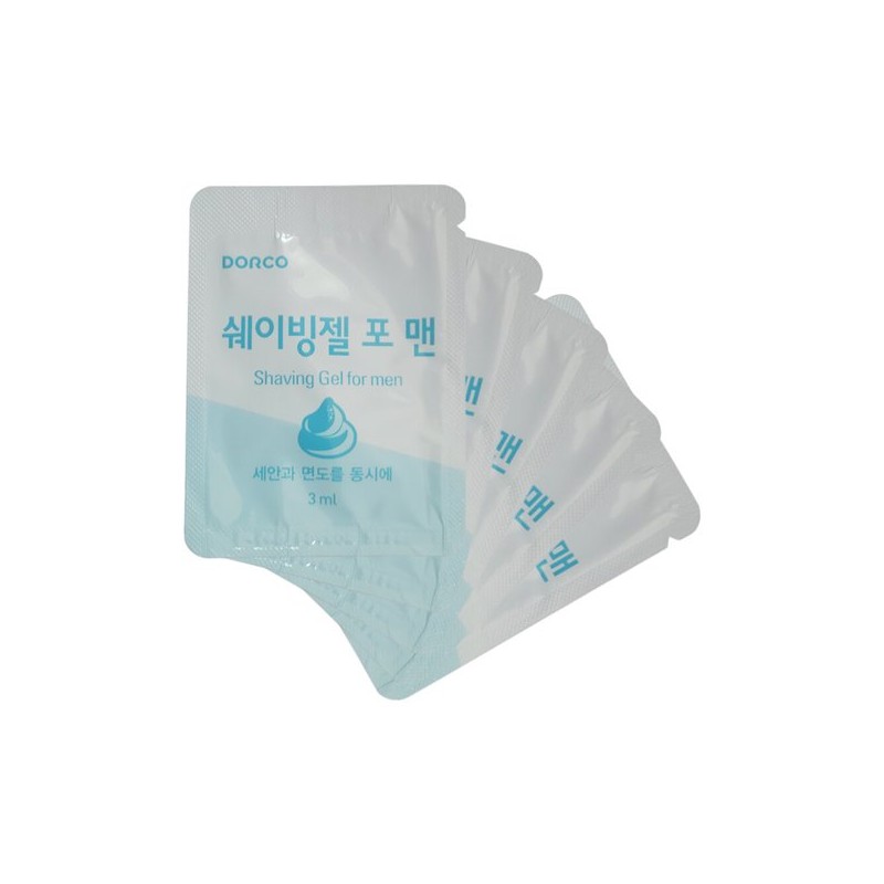 Dorco 도루코 일회용 쉐이빙 젤 10개 각종 여행용 비품 Dorco