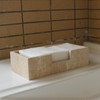 Natural Travertine Napkin Holder 9.8"x4.9"x2.8", Guest Towel Holder, Paper Hand