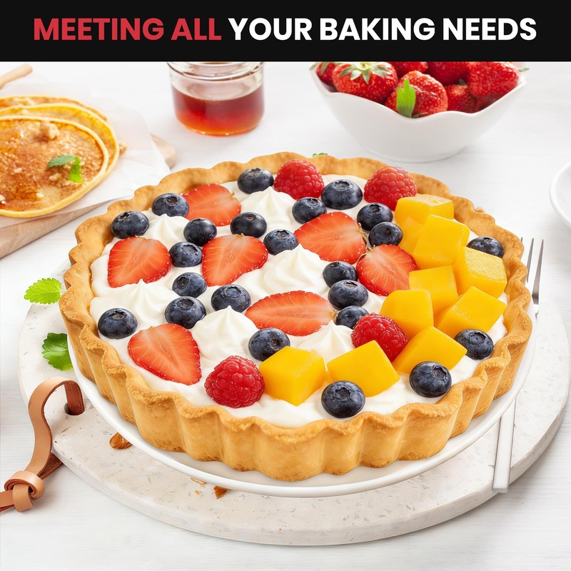 Maywe Tanso Upgraded 9 Inch Tart Pan with Removable Bottom,