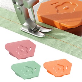 ZXJLWR Pack of 3 Magnetic Seam Guide, Multifunctional Polygon Magnetic Seam Guide for Sewing Machines, Magnetic Seam Guide, Universal Sewing Accessories (Green, Pink, Orange)