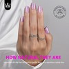 KQueenest Lilac Press on Nails Cat Eye, Glitter Press on