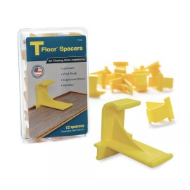 Tfloor Laminate Flooring Spacers : for Installing Laminate Wood, Vinyl Plank.