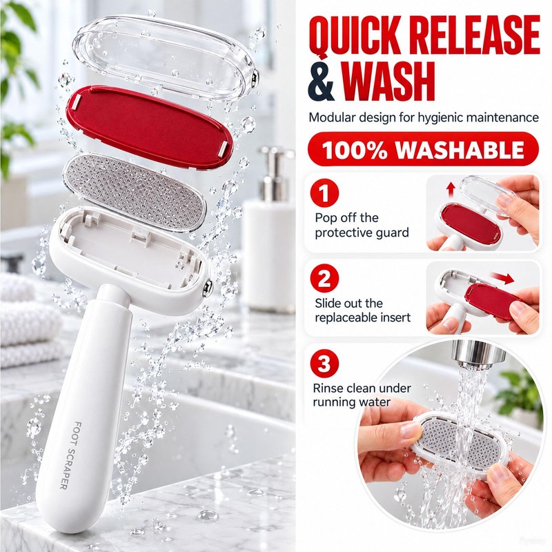 Pack of 2 Callus Remover for the Feet, Double-Sided Callus