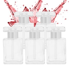 Ymiko Perfume Bottles Empty, Gold Perfume Bottles Empty 5Pcs Transparent Glass Empty Essential Oil Bottle Travel Portable Refillable Perfume Bottle Cologne Travel Bottle