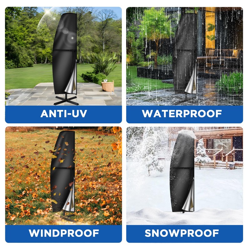 Waterproof Garden Parasol Cover,Heavy Duty Patio Umbrella Cover,205x75cm