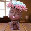 LovTocTic Face Flower Pot Head Planter, Girl Heads Flowerpot, Lady