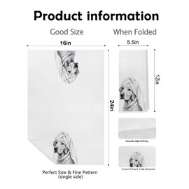 GDJIEGBC Golden Retriever Decor Gifts Bathroom Hand Towels 16x24 Inch, Golden Retriever Gifts for Women, Dog Bathroom Decor