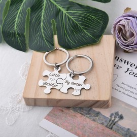 Big Brother Little Brother Keyring Gifts for Brothers Brother Birthday Gifts for Brother Matching Keyrings Gift for Brother Brothers Little Big Brother Gifts from Brother Bro Gifts Keychain 2pcs