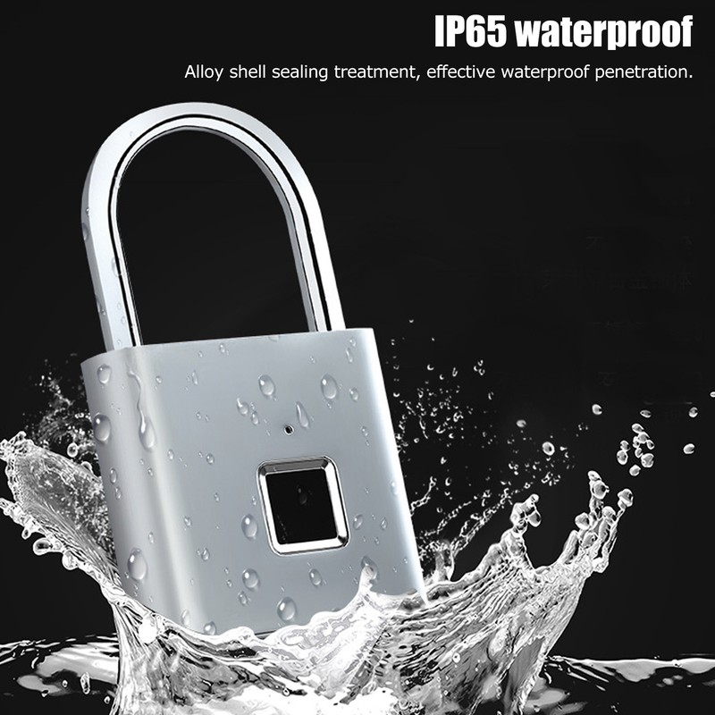 Fingerprint Padlock AntiTheft Intelligent Electronic Lock for Home Office Cabinet