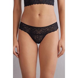 Intimissimi Woman's Lace Brazilian in Black, Size M