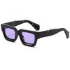 Retro Rim Thick Rectangular Sunglasses Men Women Square Transparent Lens