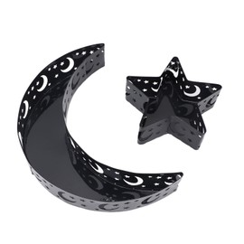 Ramadan Dessert Tray Iron Reusable Large Capacity Moon Star Shaped Ramadan Dessert Display Holder for Eid Ul Fitr JM00386