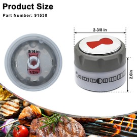 DEEKOOL Upgraded 91538 Lighted Control Knobs Compatible with Weber Summit 400/600 Grills Manufactured 2012 Years and Later, Fit for E-470/670 S-460/470/660/670 etc., 2 Pack