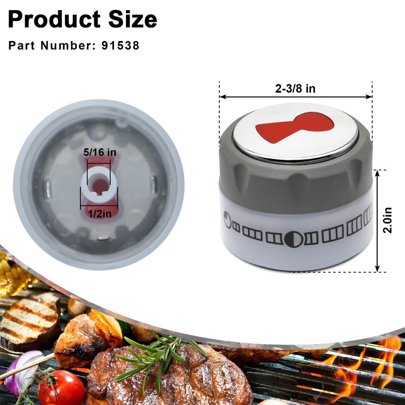 DEEKOOL Upgraded 91538 Lighted Control Knobs Compatible with Weber Summit