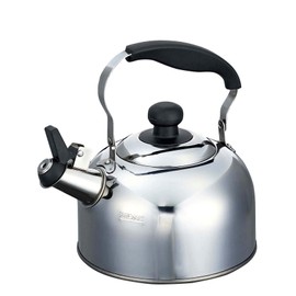 Pearl Metal Wacoat Trading Kettle, Silver, 8.1 x 6.5 x 7.9 inches (205 x 165 x 200 mm), Whistle, 0.4 gal (1.6 L), Induction Compatible, Stainless Steel, Rejoy-Plus HB-7348