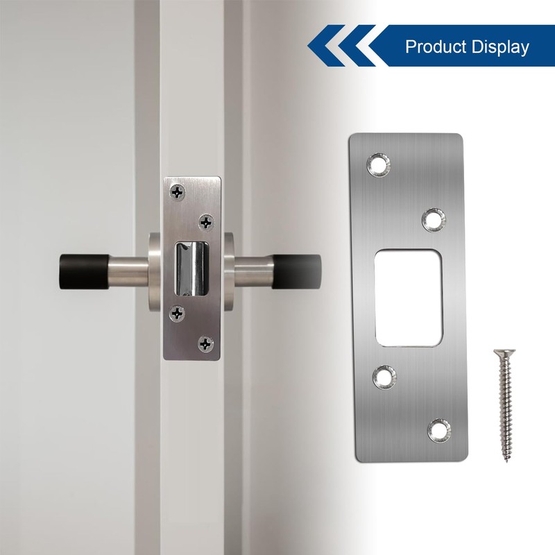 2 Pack Deadbolt Strike Plate Door Backplate, High Security, 1-1/4