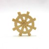 木彫 Category: Buddhist Ritual Implements/Spoked Wheel 2.2 cm Diameter 桧木 (One