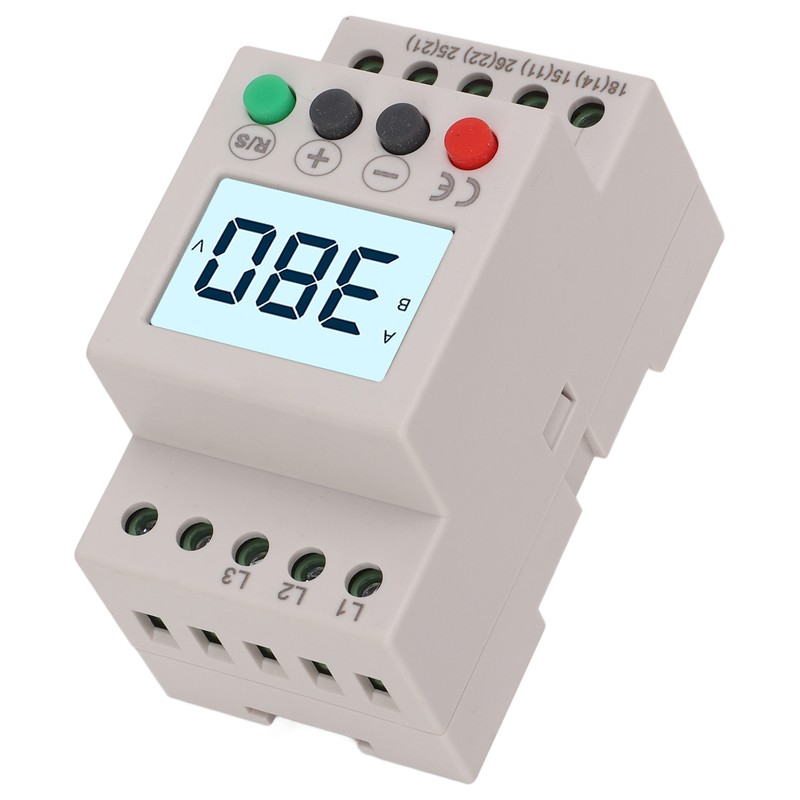 Over Under Voltage Protector Protective Device 3 Phase LCD Digital