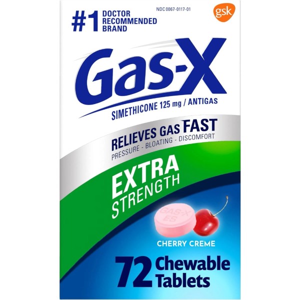Gas-X Extra Strength Chewable Gas Relief Tablets with Simethicone 125