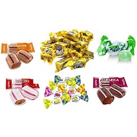 TASTE OF POLAND MIX POLISH CANDIES not melting edition 1 LB packing by Granda. Traditional Polish Candies. RACZKI, KUKULKI, PIKOLO, KROWKA MILANOWEK, FISTASZKOWE. Product from Poland.
