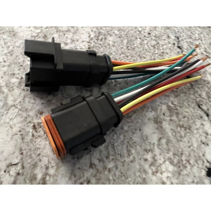 Deutsch E008 Style 14 AWG Assembled Deutsch 8 Pin waterproof