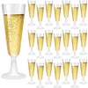 eMKay® Pack of 24 Clear Plastic Champagne Flutes/Glasses 140ml