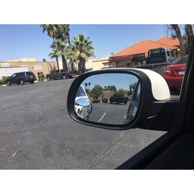 Blind Spot Mirror, Ampper 2" Round HD Glass Convex Aluminum