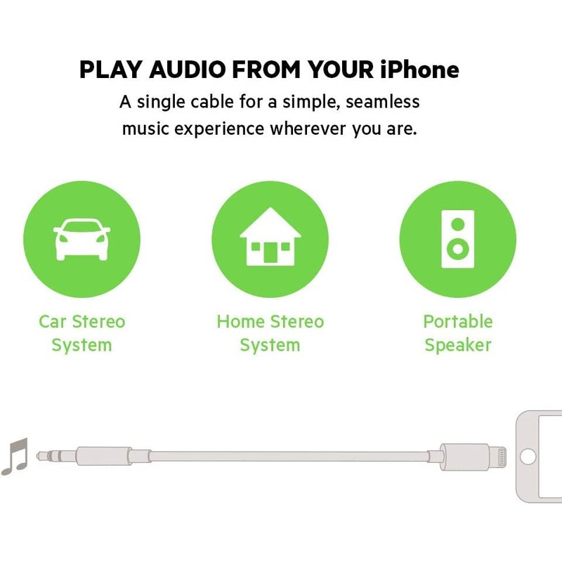(Apple MFi Certified) iPhone AUX Cord,Lightning to 1/8 Inch Audio
