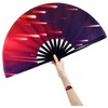 Amajiji Large Folding Hand Rave Fan Popping Fan for Line