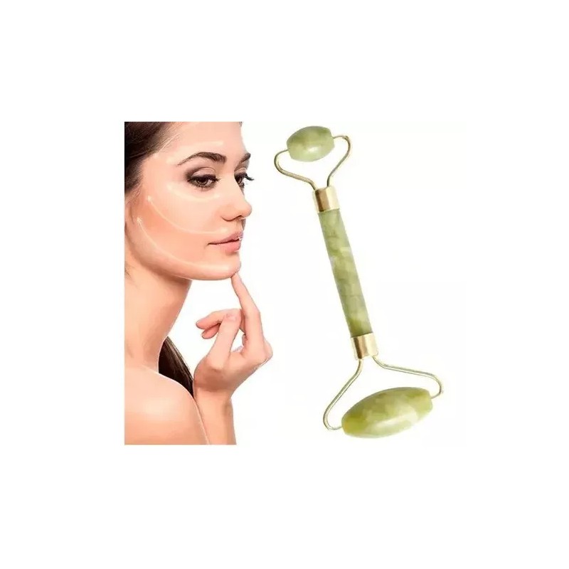 GAUY Jade Rodillo Verde Masaje Facial Rodillo Antienvejecimiento