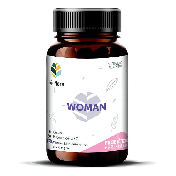 Probióticos Prebióticos 35 Caps 6 Cepas Bioflora Mujer