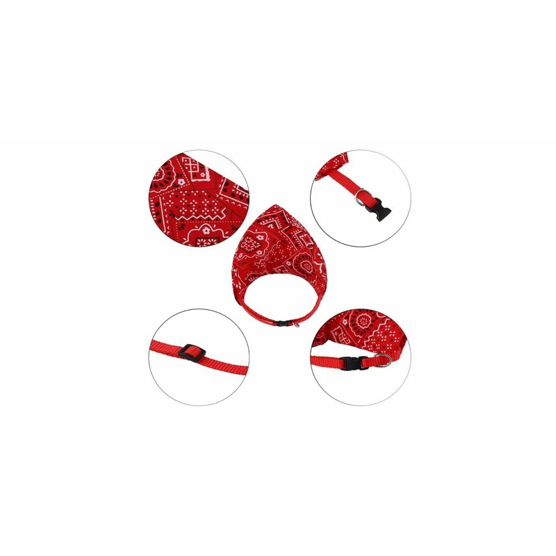 Dog Collar, 3 Pack Dog Bandana &Adjustable Buckle