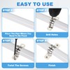 PATIKIL 160mm Rigid Pipe Strap, 5 Pcs 304 Stainless Steel