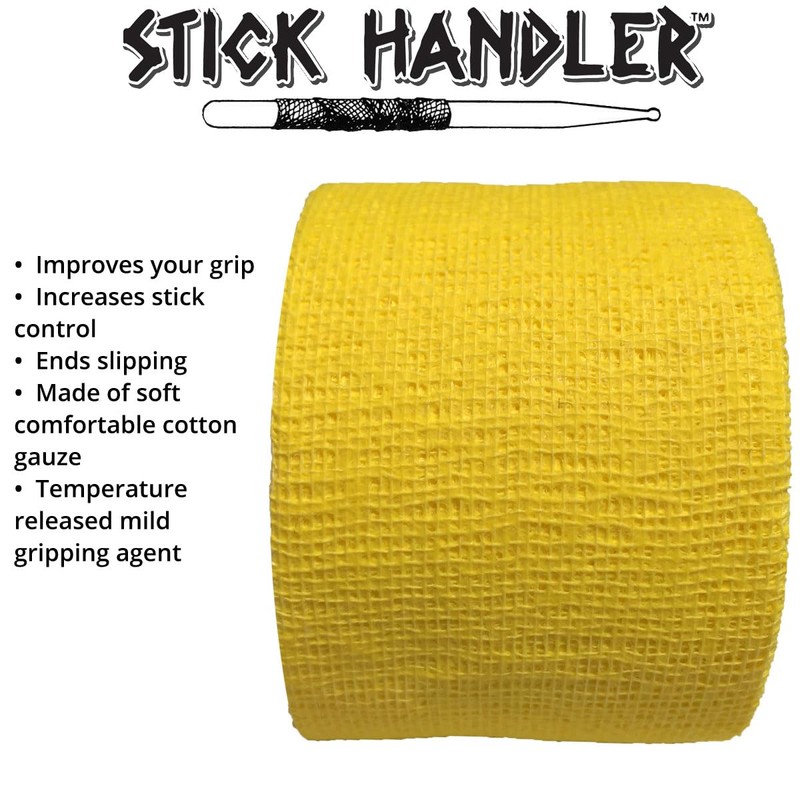 STICK HANDLER Professional Drumstick Grip Tape Pro Pack (Yellow |