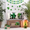 MODOVOS Buffalo Plaid Lucky Clover Hat St Patricks Day Pillow