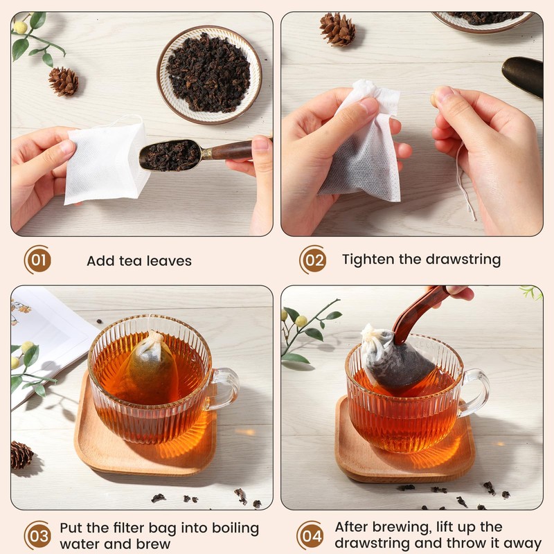 Diboniur Pack of 400 Tea Bags for Loose Tea Made