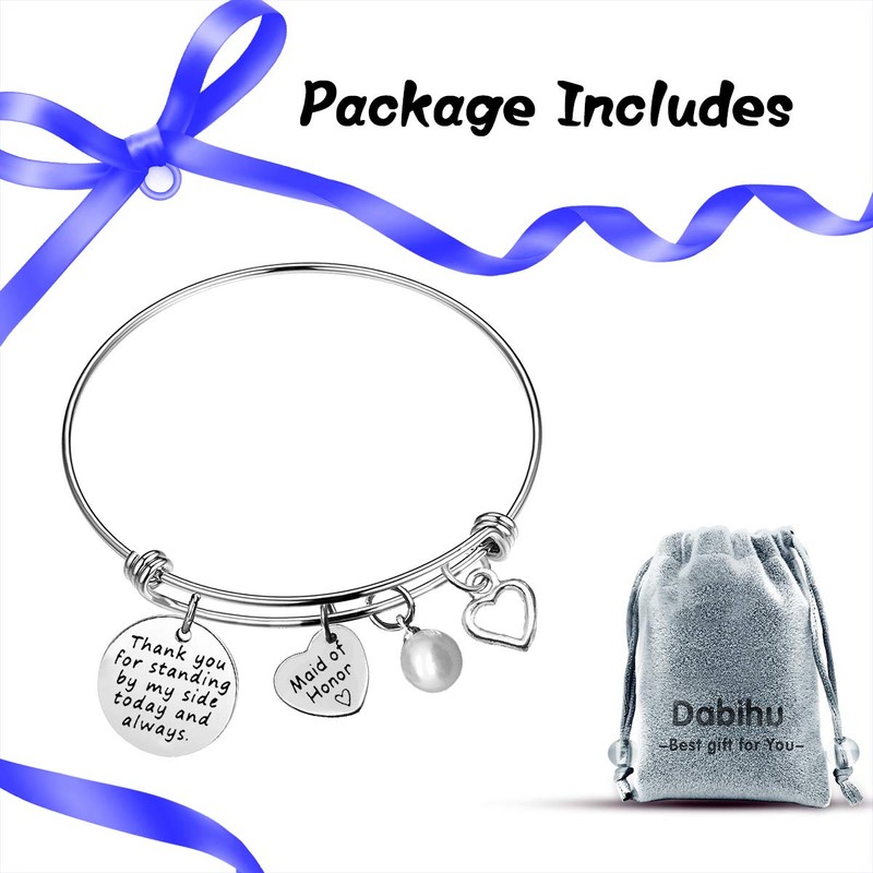 Bridesmaid Gifts Thank You for Standing by My Side Bangle