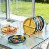 Delphinus 8 Pack 9 Inch Divided Plates For Adults, 3