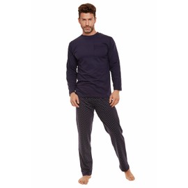 Selente Sweet Dreams Men's Modern and Comfortable Soft Cotton Pyjamas / Shorty Pyjamas Various Models, darkblue