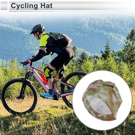 Motoforti Cycling Hat Sweat Wicking Breathable Hard Hat Liner Baiku Silk Mesh Fabric Coffee Green 25x18cm 1 Pcs