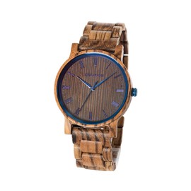 HOLZKERN Autumn Morning Zebrano / Wenge Quartz Watch 9120078332702