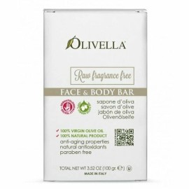 Olivella Face & Body Bar Soap Antioxidant Raw Fragrance Free Antiaging 3.52 oz
